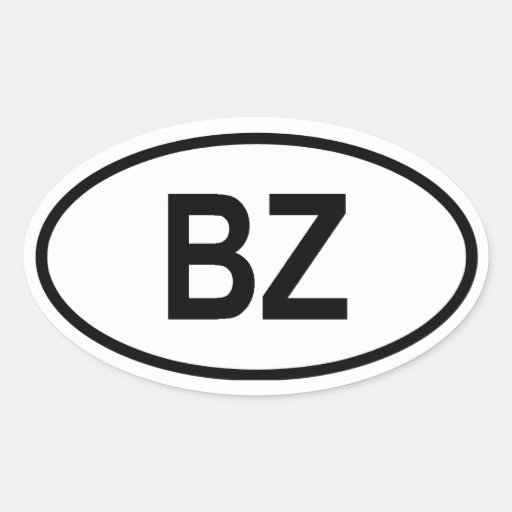 Belize "BZ" Oval Sticker