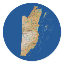 Belize Map Sticker