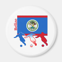 Belize Soccer Players Magnet