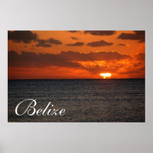 Belize Sunrise Poster2