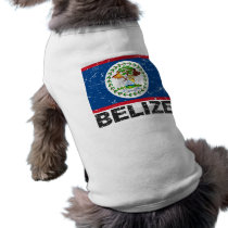 Belize Vintage Flag Doggie Tshirt