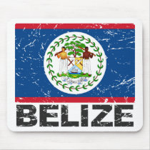 Belize Vintage Flag Mouse Pads