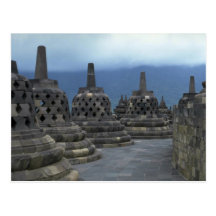 Bell structures, Borobudur, Java, Indonesia Post Card