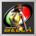 "Bella" Sexy Italian 3D Fantasy Pinup Girl Print!