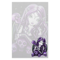 "Belladonna" Gothic Purple Skull Faerie Stationery