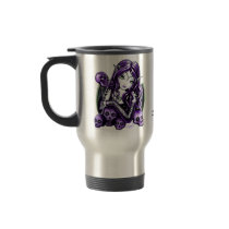 "Belladonna" Purple Skull Fairy Travel Mug