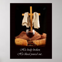 Belle affiche de croix et de communion