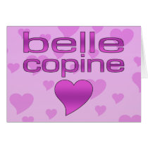 Belle Copine Pink & Purple Love Hearts Greeting Cards