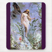 Belle fée vintage de nature tapis de souris