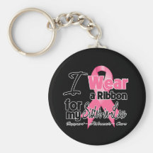 Belle-soeur - ruban de cancer du sein porte-clef