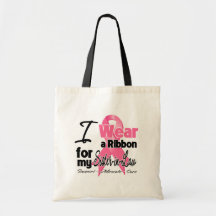 Belle-soeur - ruban de cancer du sein sac