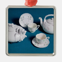Belleek tea service ornament