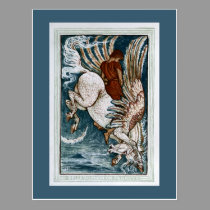 Bellerophon on Pegasus postcards