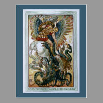 Bellerophon slays the Chimaera postcards
