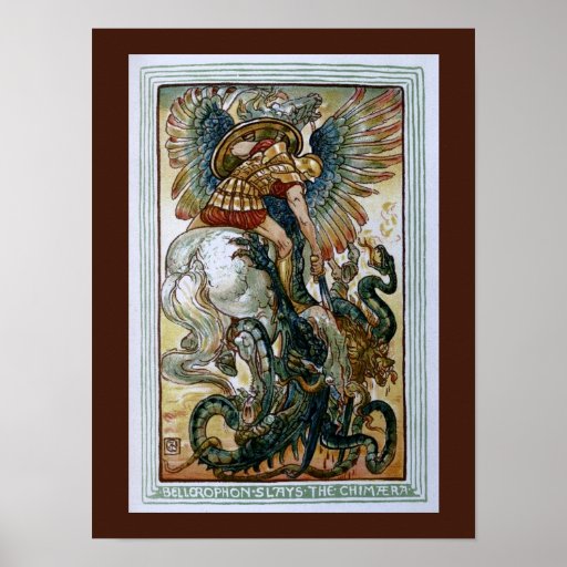 Bellerophon slays the Chimaera Posters