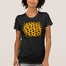 Belles impressions florales vibrantes de nature de t-shirt