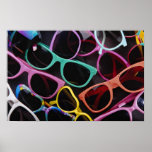 Belles lunettes de soleil colorées posters