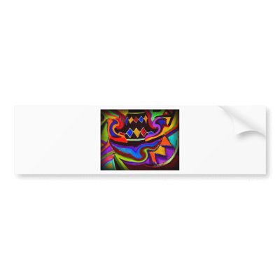 Bellgull Vase Abstract Painting Bumper Stickers by BellGull