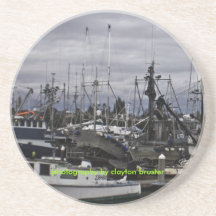 Bellingham Bay Boat Docks Drink Coaster