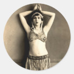 Belly Dancer Round Stickers