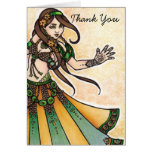 Belly Dancer Thank You Greeting Card