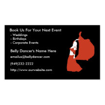 Belly Dancer's Business Cards - Package of 100