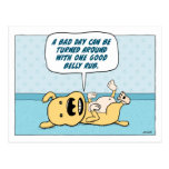 Belly Rub Dog postcard