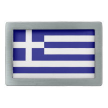 Belt Buckle with Flag of Greece