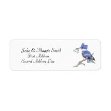 Belted Kingfisher - Bird, Nature Address Label