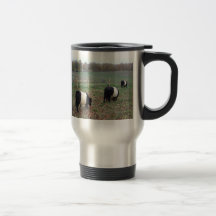 Beltie Cow Herd Along a Trail Coffee Mug