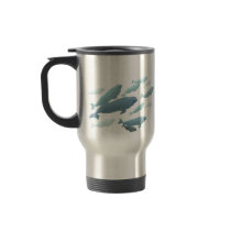 Beluga Whale Art Travel Mug Marinelife Coffee Cup