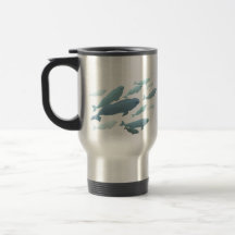 Beluga Whale Art Travel Mug Marinelife Coffee Cup