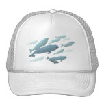 Beluga Whale Baseball Cap & Blue Beluga Gifts Mesh Hat