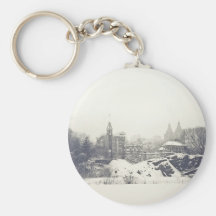 Belvedere Castle in the Winter in Central Park Key Chains