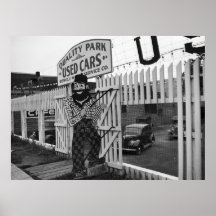 Bemidji Used Car Lot, 1930s Poster