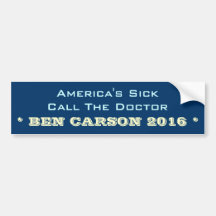 Ben Carson In 2016 Bumper Sticker