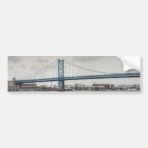 Ben Franklin Bridge Bumper Sticker
