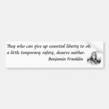 Ben Franklin Bumper Sticker