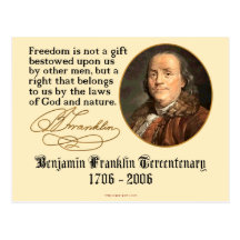 Ben Franklin - Freedom Post Cards