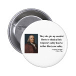 Ben Franklin Quote 1b Button