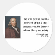 Ben Franklin Quote 1b Sticker