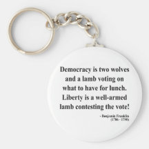 Ben Franklin Quote 2a Key Chains