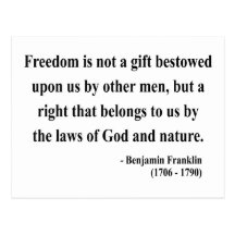 Ben Franklin Quote 4a Postcard