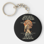 Ben Franklin Quote: Well Armed Lamb Keychain
