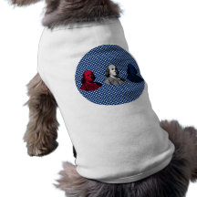 Ben Franklin -- Red, White, and Blue with Stars Dog Tee Shirt