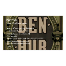 Ben-Hur, 'Lew Wallace' Retro Theatre Business Card Template