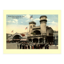Ben Hur Race Coney Island NY 1914 Vintage Post Card