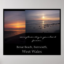 Benar Beach, Barmouth, West Wales. Posters