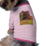 Bench Under The Tree In Park In Autumn Dog Tee