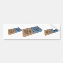 Bend as Be Beryllium and Nd Neodymium Bumper Stickers